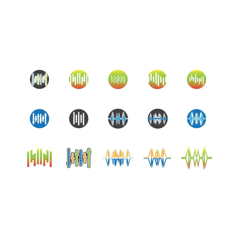 Sound waves vector illustration