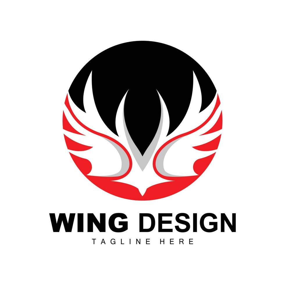 Wings Logo, Phoenix Logo, Bird Wing Vector, Template Illustration, Wing Brand Design vector