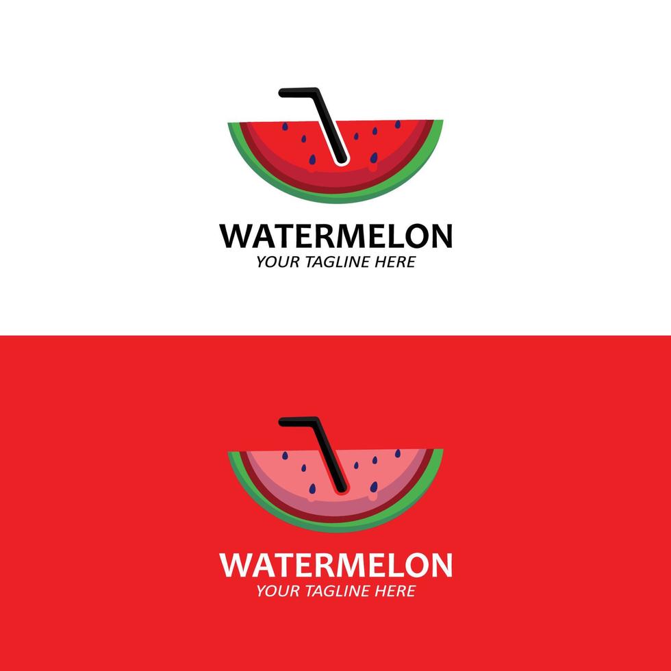 diseño de sandía, logotipo de fruta fresca, vector de plantación de sandía