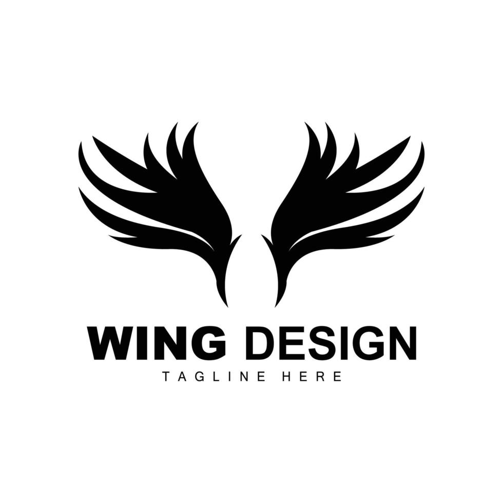 Wings Logo, Phoenix Logo, Bird Wing Vector, Template Illustration, Wing Brand Design vector