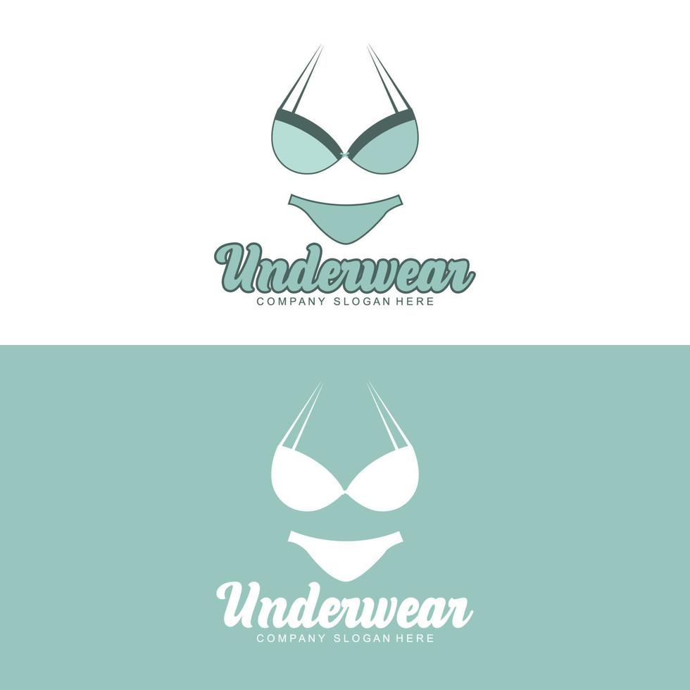 Underwear Logo, Women's Bra Vector, Women's Fashion Design vector