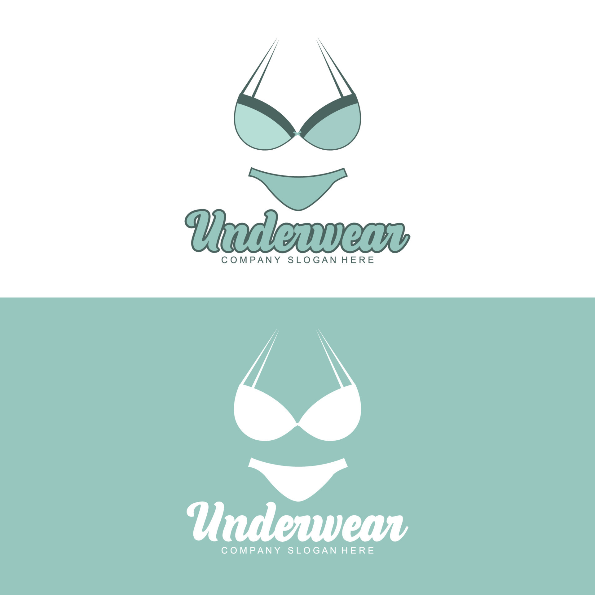 Underwear Logo, Women's Bra Vector, Women's Fashion Design