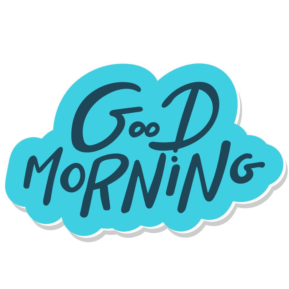 Good Morning lettering text isolated hand drawing vector