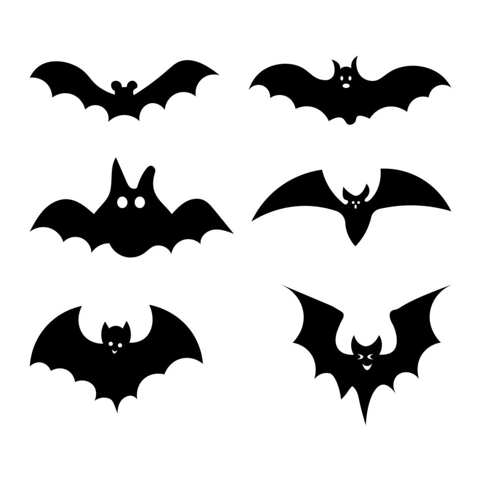 Halloween bat set vector