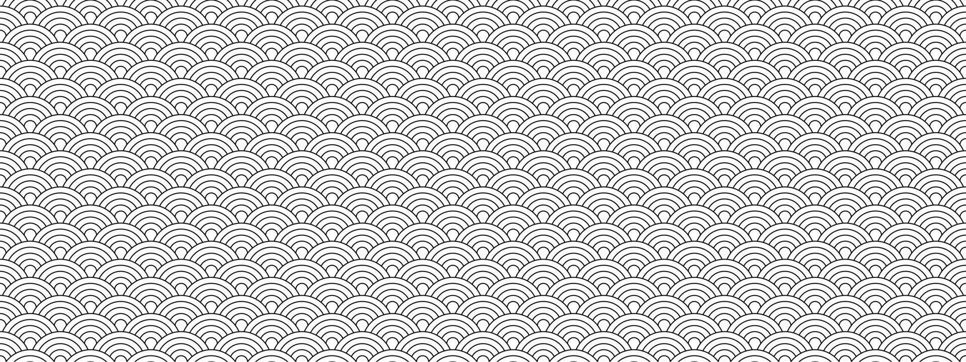 black white Chinese seamless pattern vector