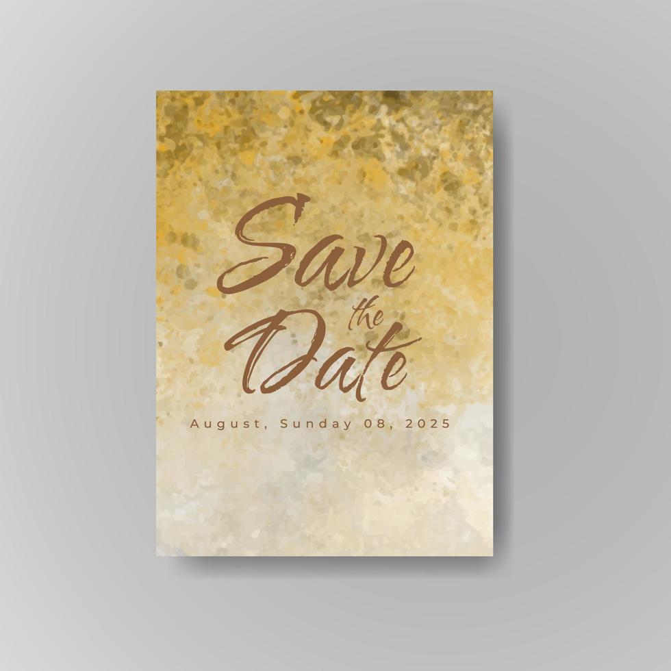 Wedding invitation with abstract watercolor background vector