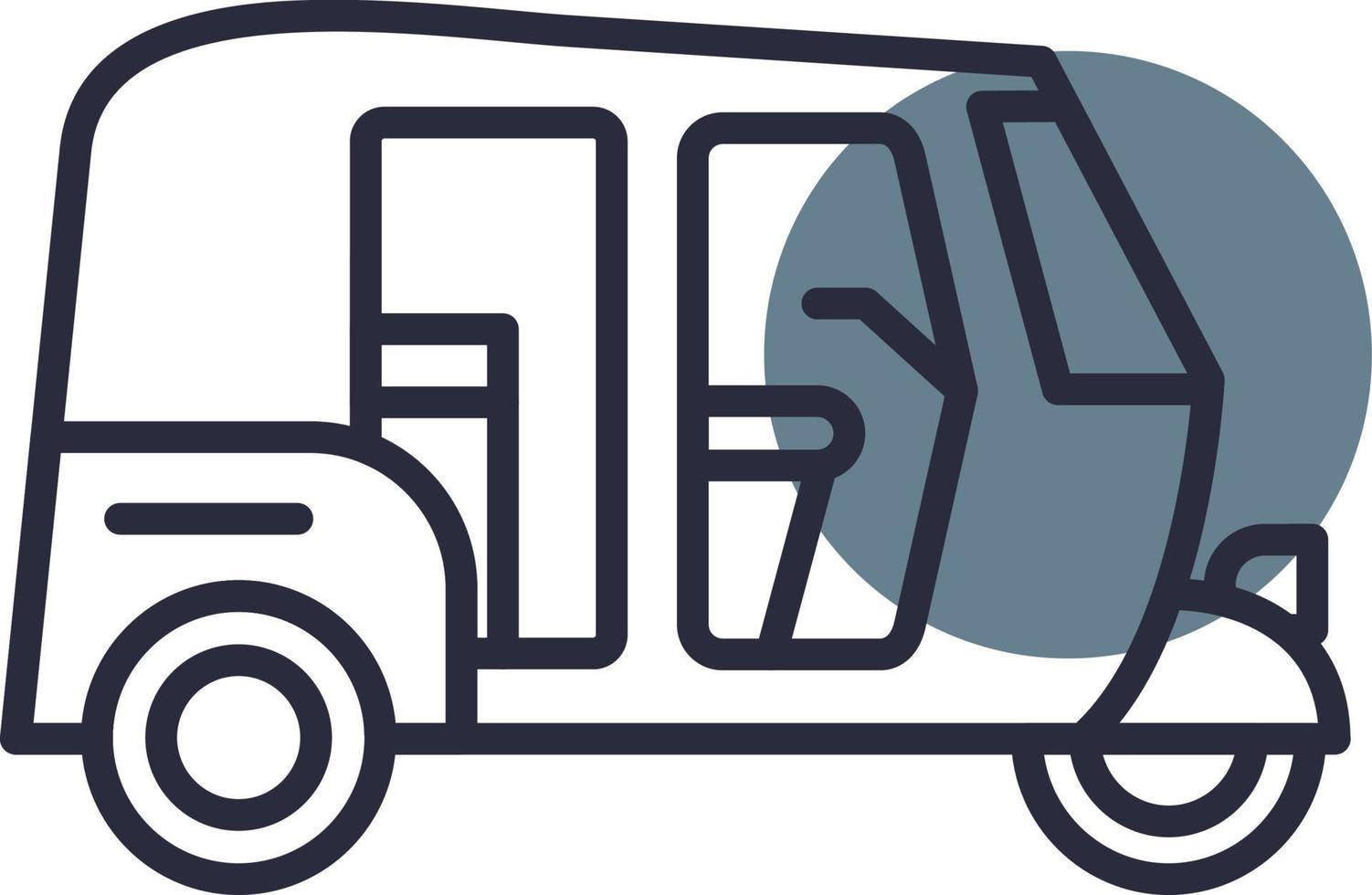 diseño de icono creativo de rickshaw vector