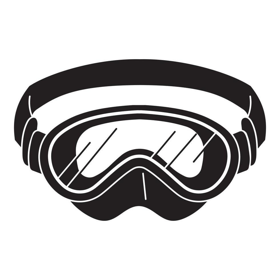 Snorkeling mask icon, simple style vector