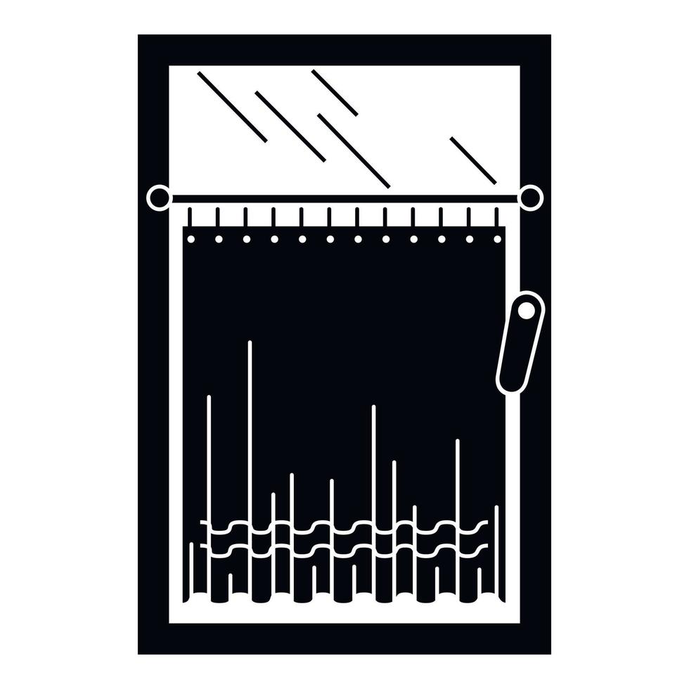 Window curtain icon, simple style vector
