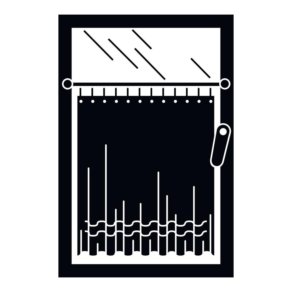 icono de cortina de ventana, estilo simple vector