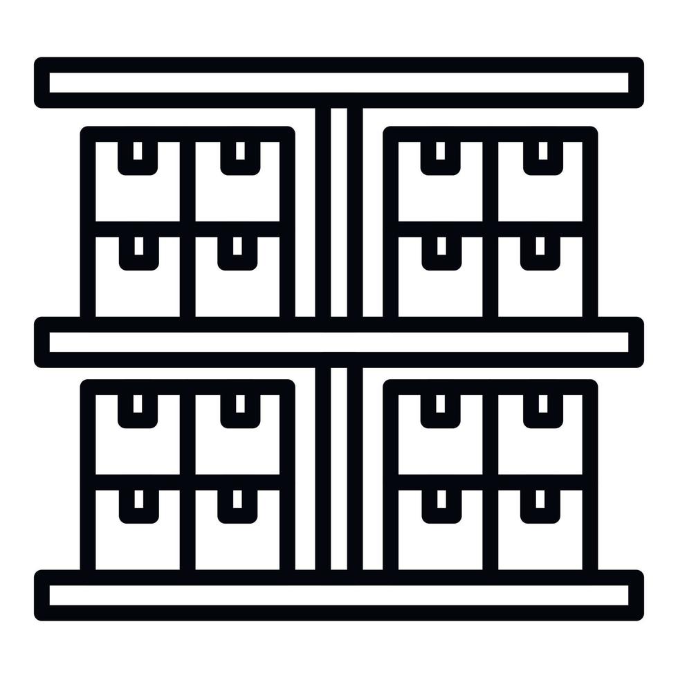 Export warehouse icon, outline style vector