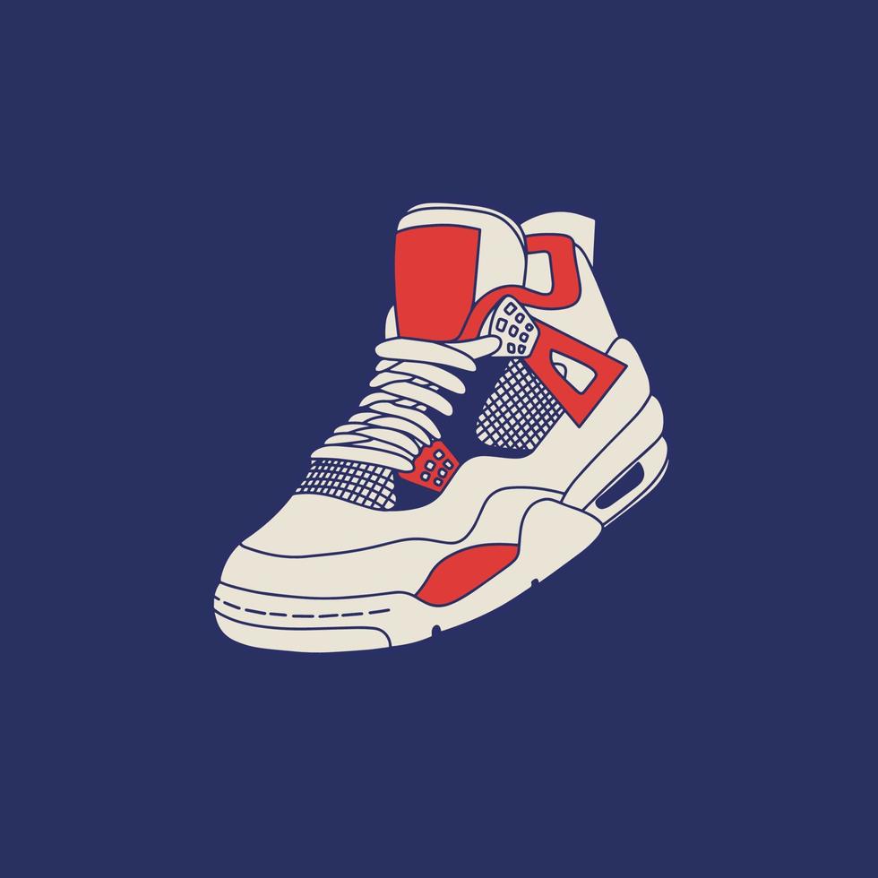 Concept. Flat design. Vector illustration. Sneakers in flat style.