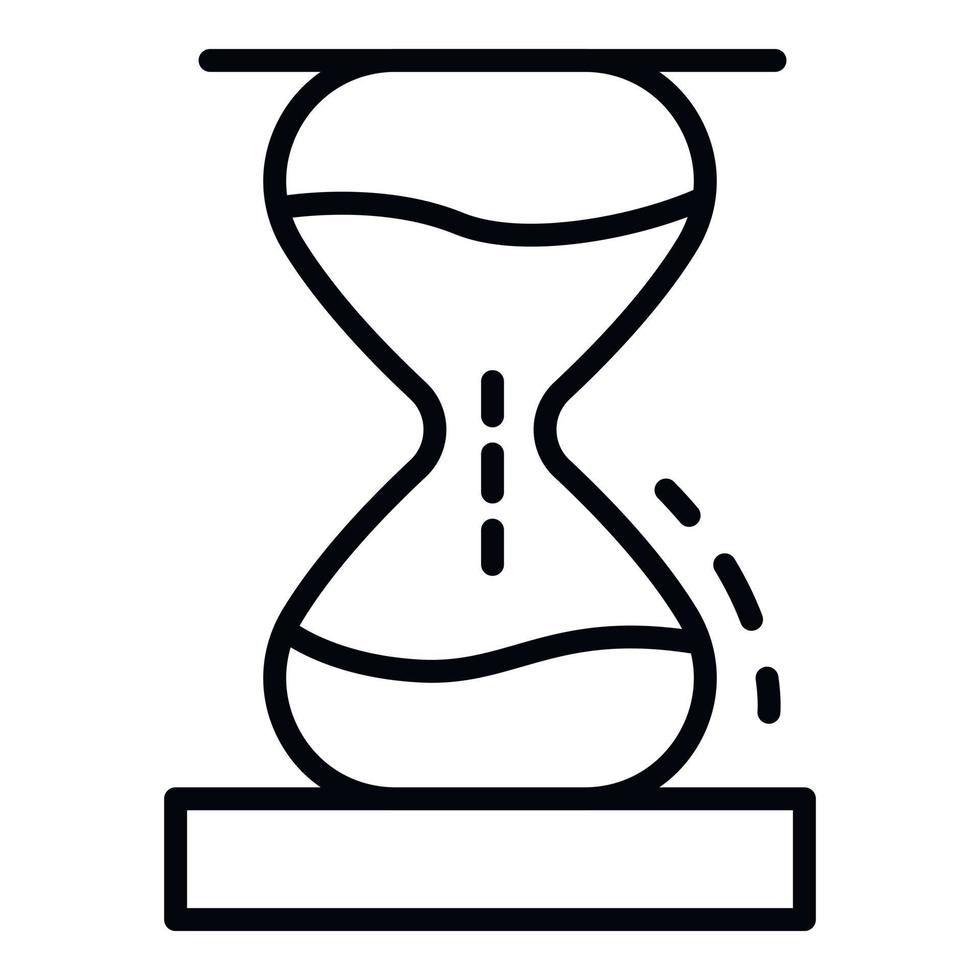 Hourglass icon, outline style vector