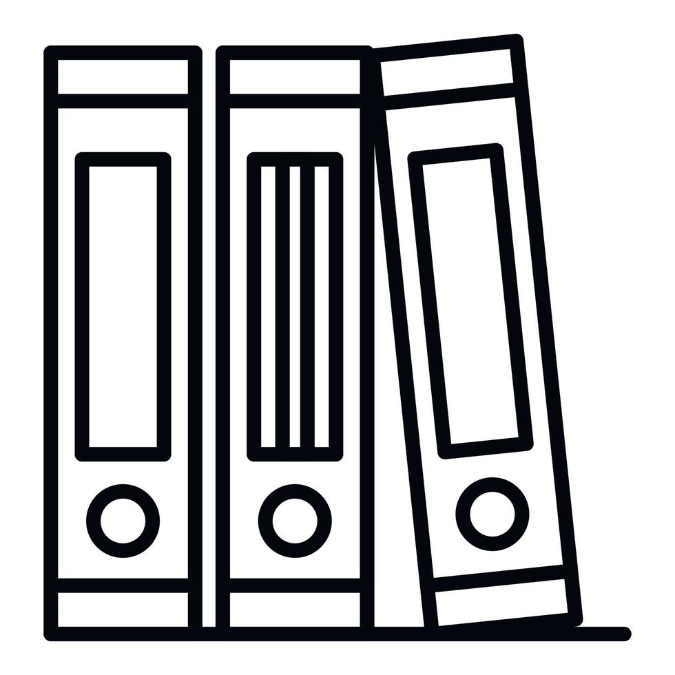 Folders stack icon, outline style vector