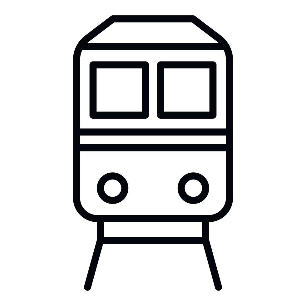 Export by train icon, outline style vector