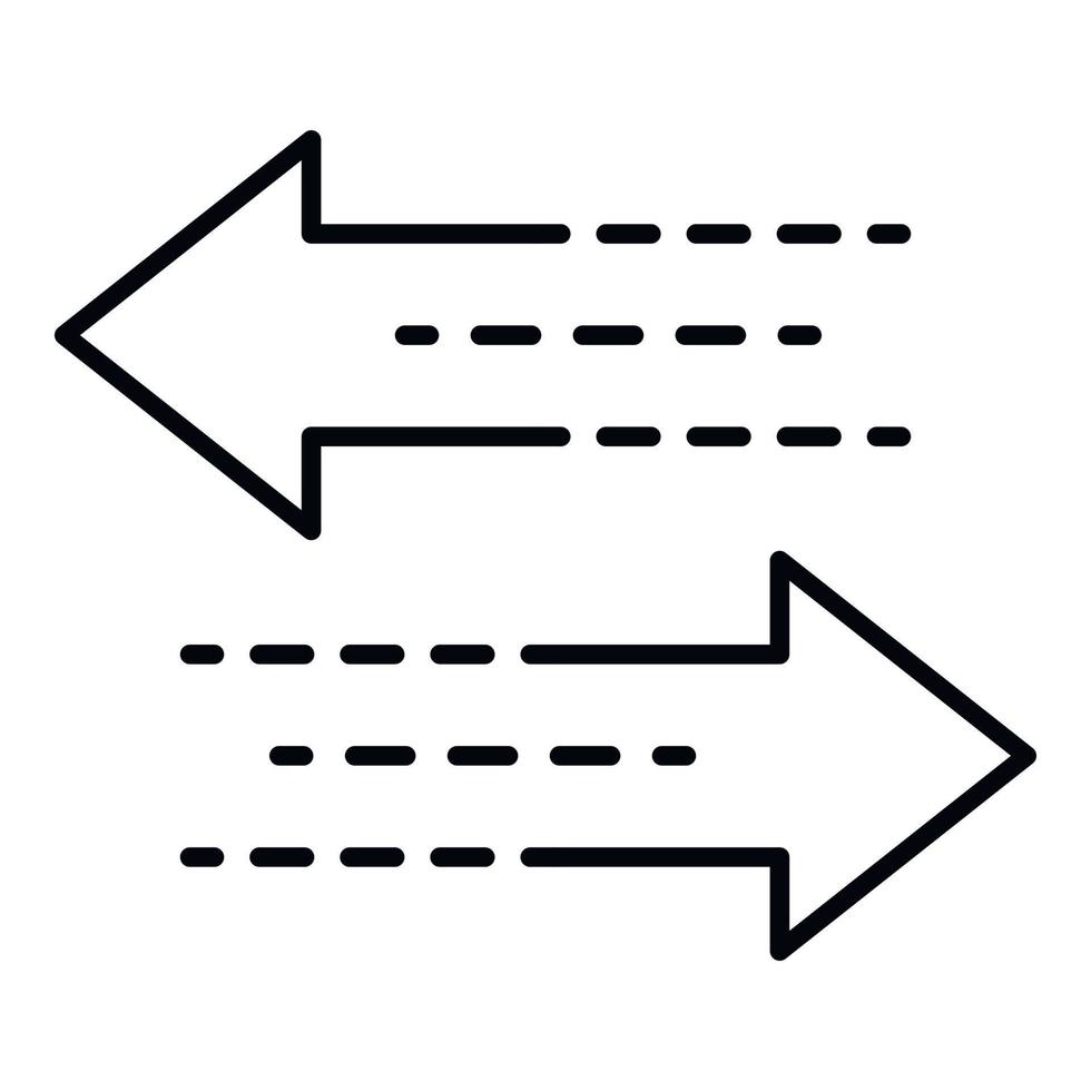 Arrow double direction icon, outline style vector