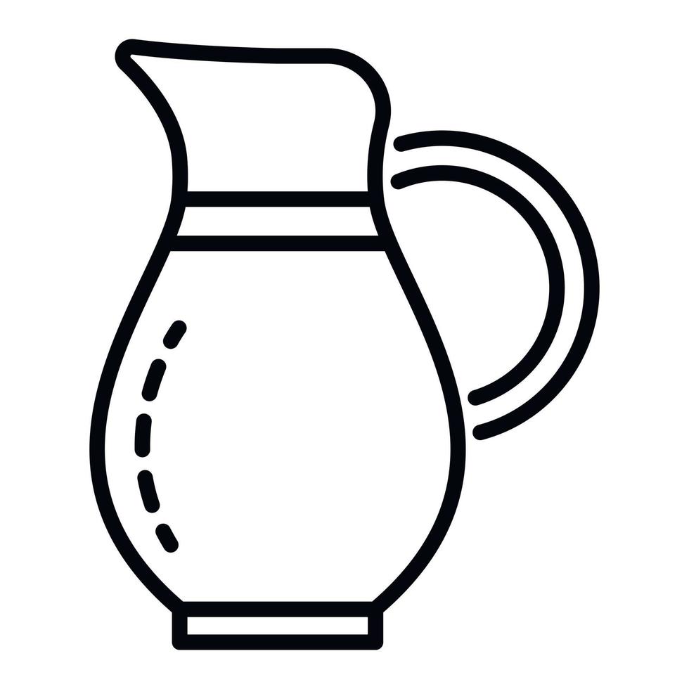 icono de jarra de agua, estilo de contorno vector