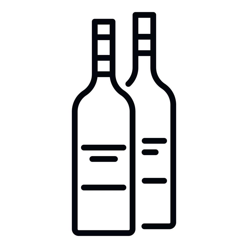 Drink bottle icon, outline style vector