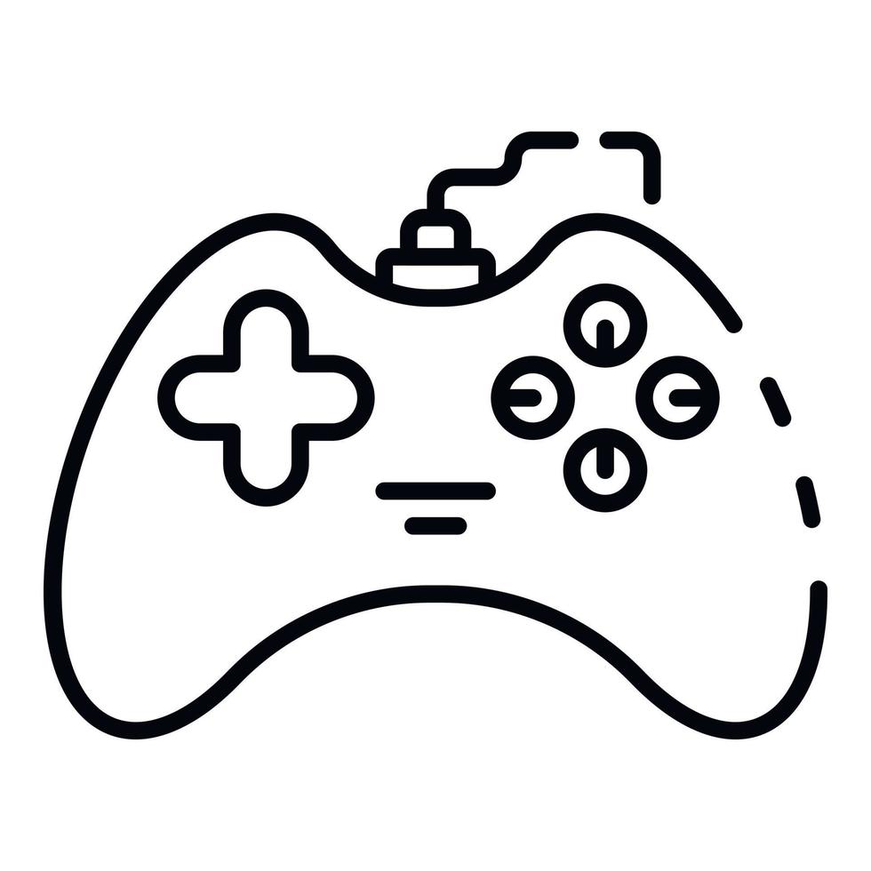 icono de gadget de joystick, estilo de contorno vector