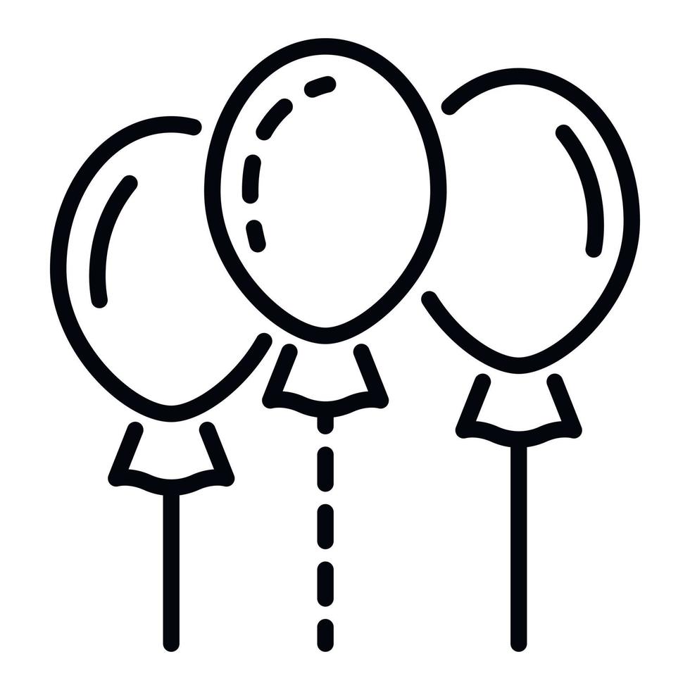 Group ballon icon, outline style vector