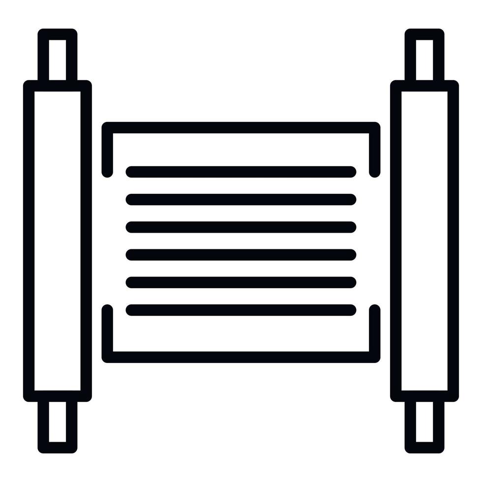 Torah papyrus icon, outline style vector