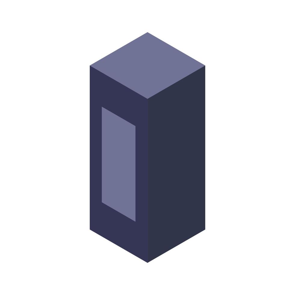 Garage locker icon, isometric style vector