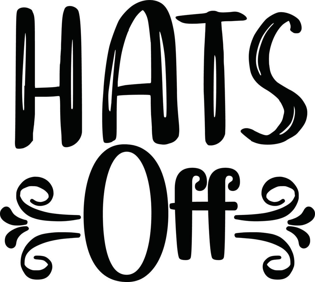 Hats Off Desing 15389304 Vector Art at Vecteezy