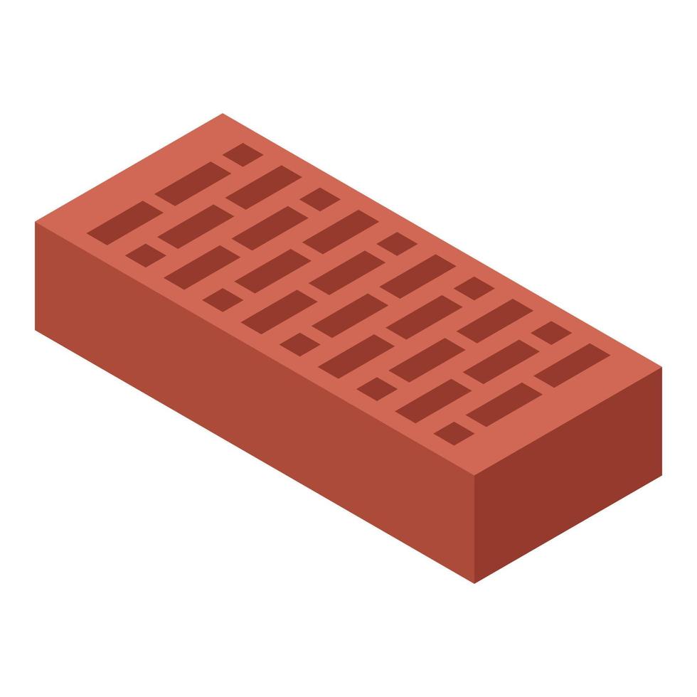 Brick icon, isometric style vector