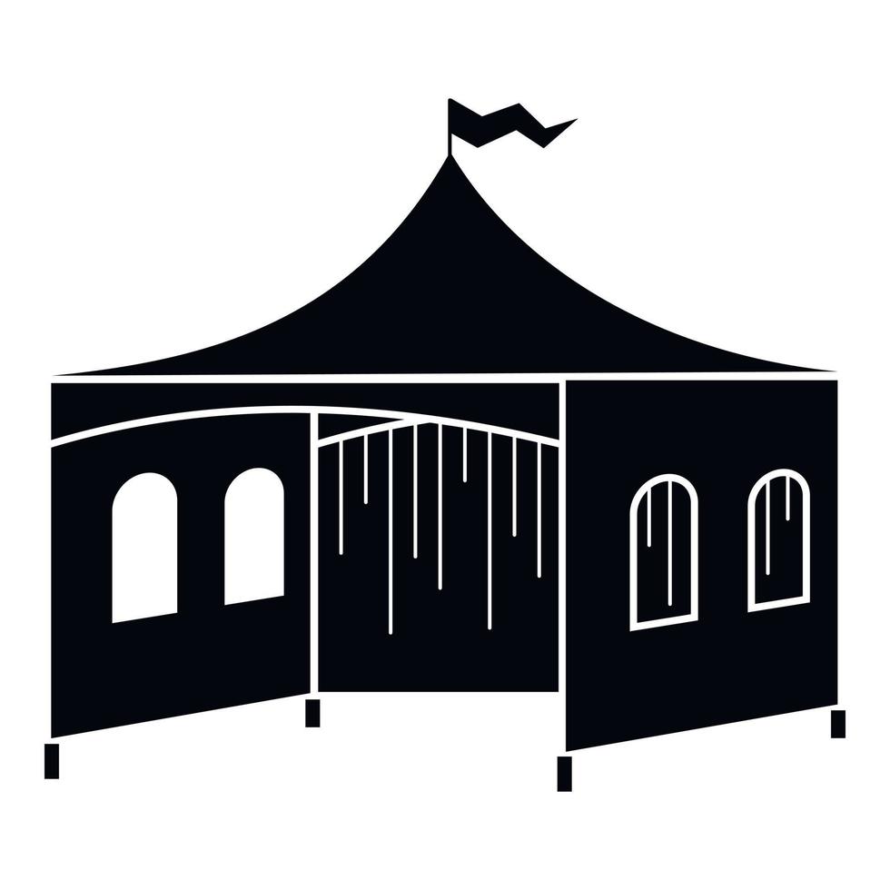 Outdoor festive tent icon, simple style vector