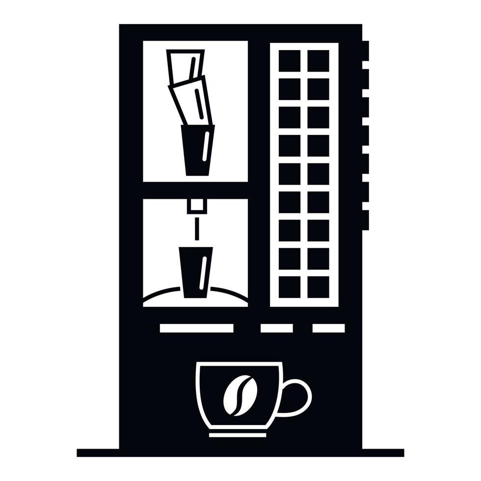 Vending coffee machine icon, simple style vector