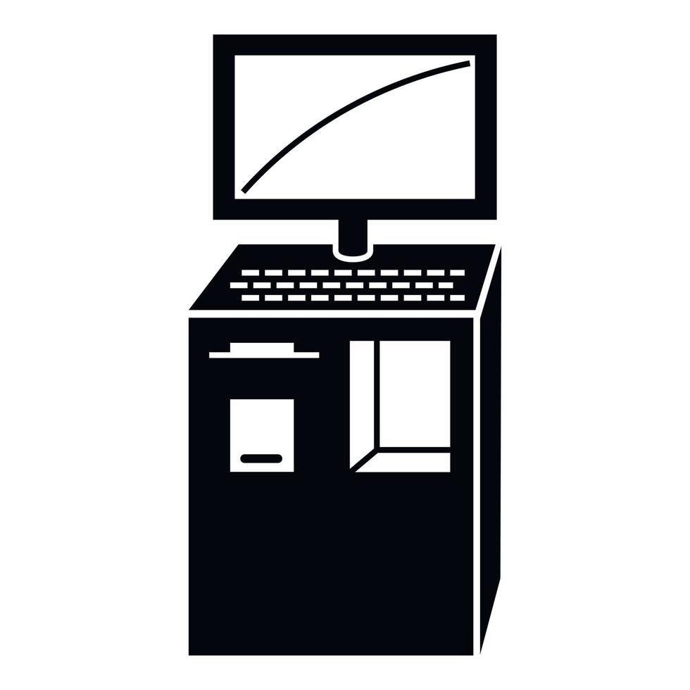 Office vending machine icon, simple style vector