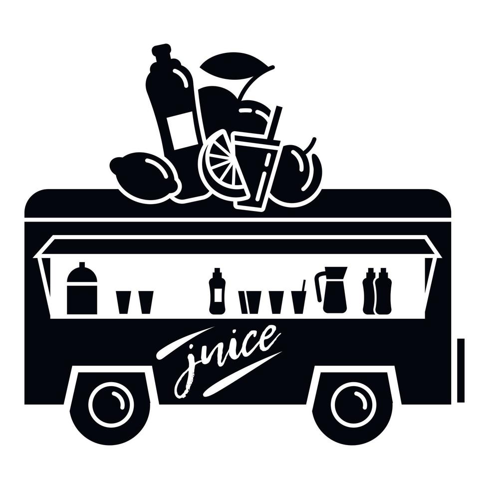 Trailer juice shop icon, simple style vector