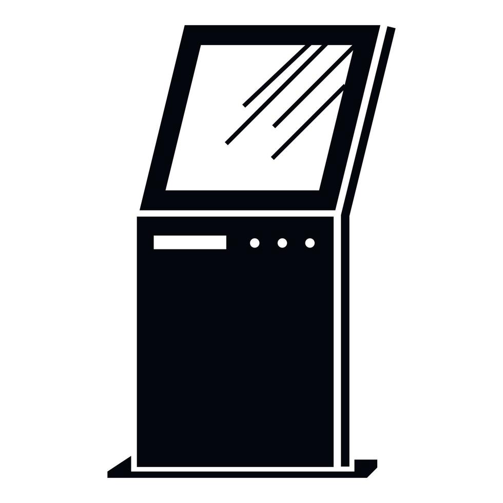 Bank payment machine icon, simple style vector