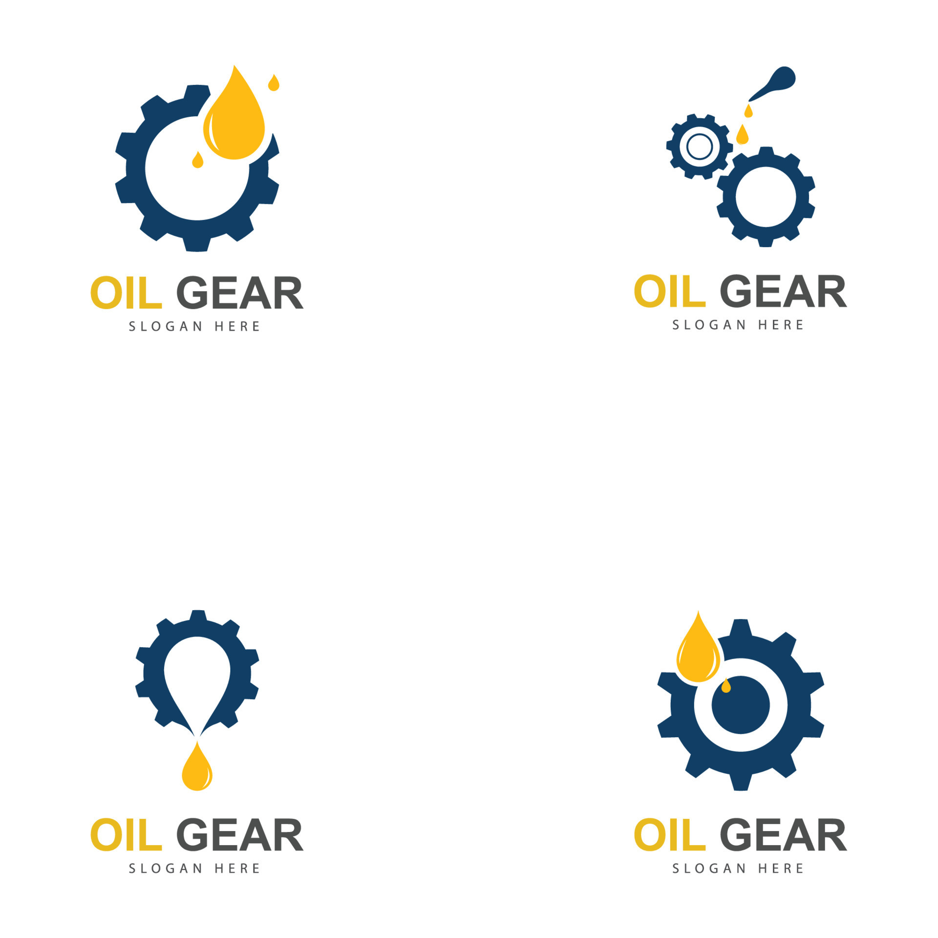 motor oil logo. drop lubricant and gear. vector illustration 15389432