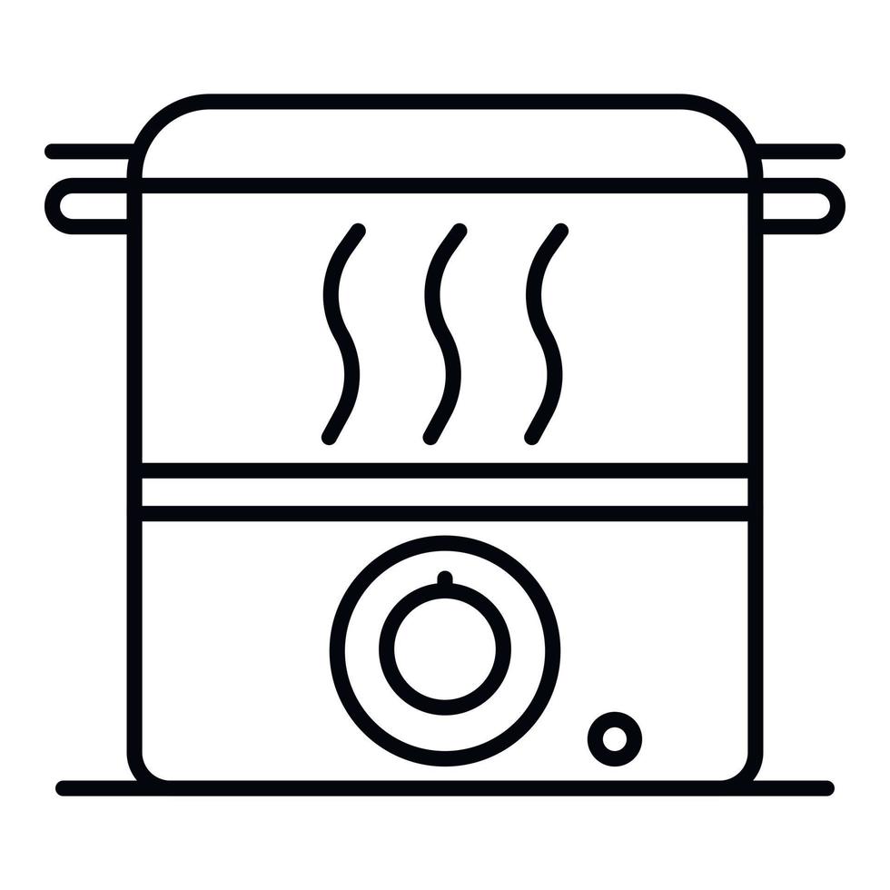 Food steamer icon, outline style 15389527 Vector Art at Vecteezy