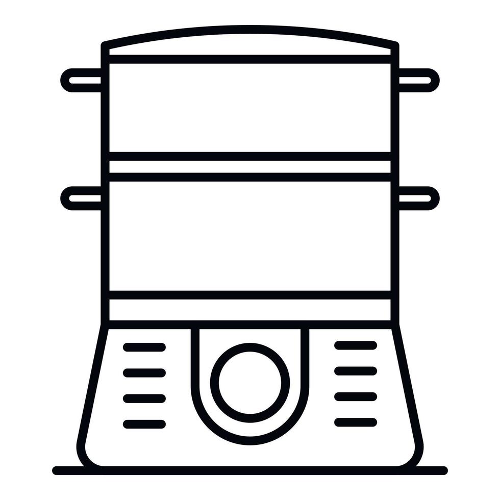 Cooker icon, outline style vector