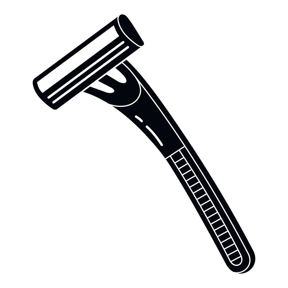 Plastic razor icon, simple style vector