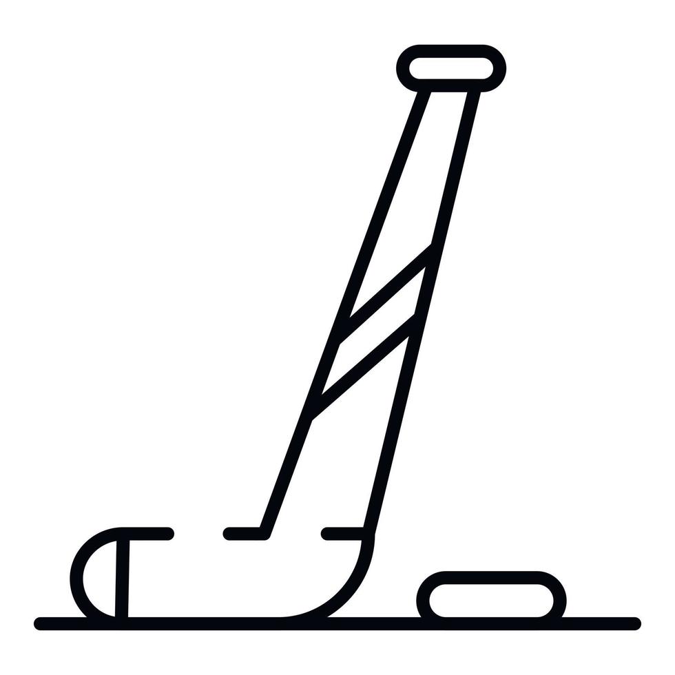 Ice hockey stick icon, outline style vector