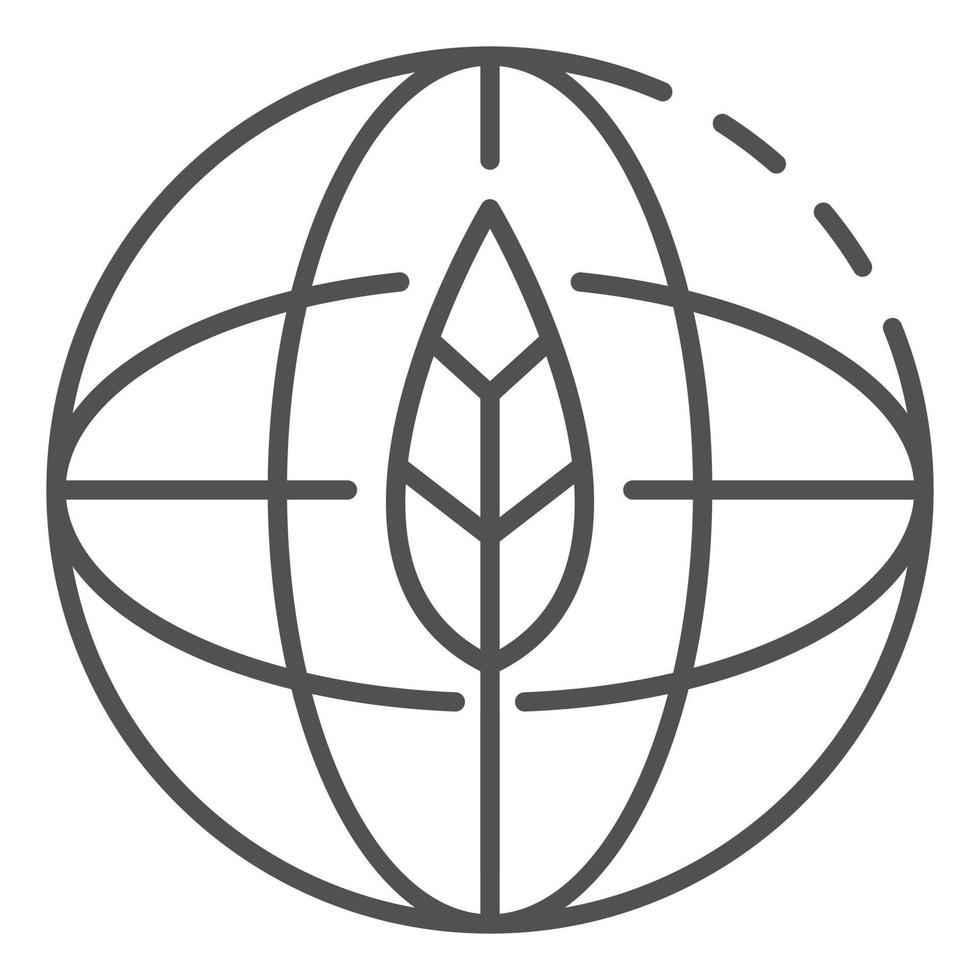 Eco global earth icon, outline style vector