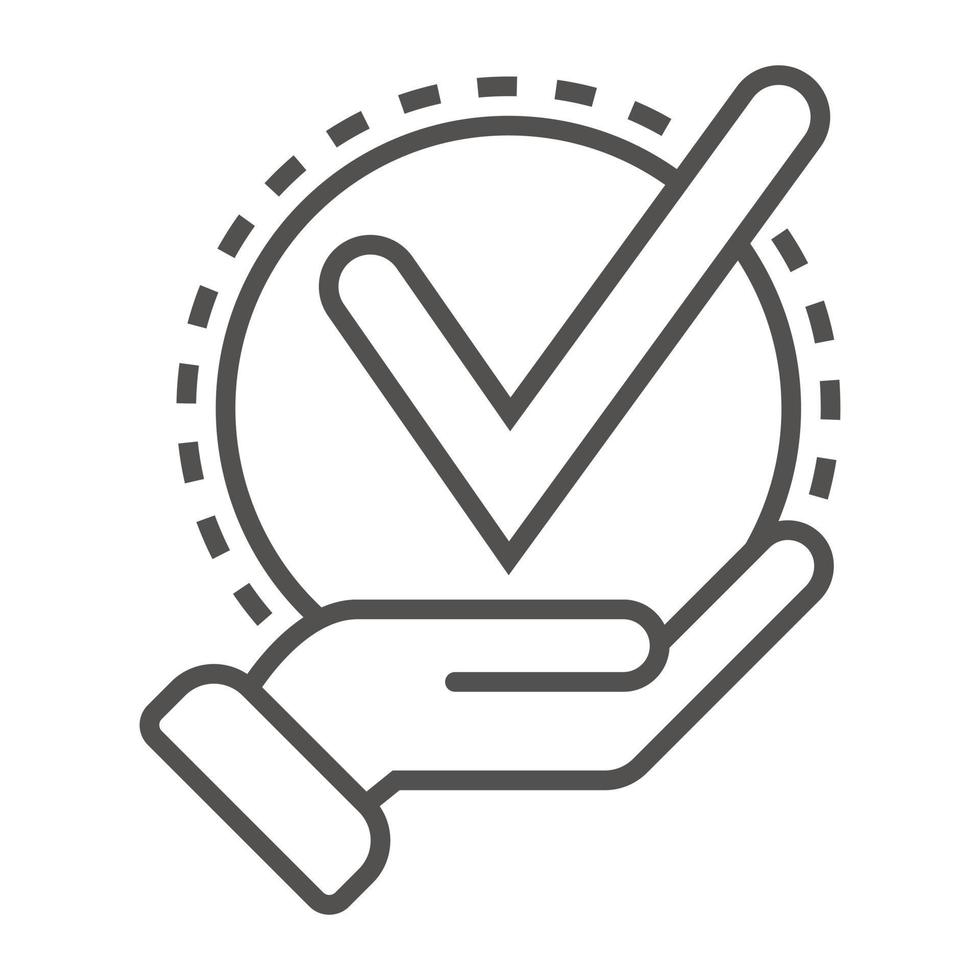 Successful delivery icon, outline style vector