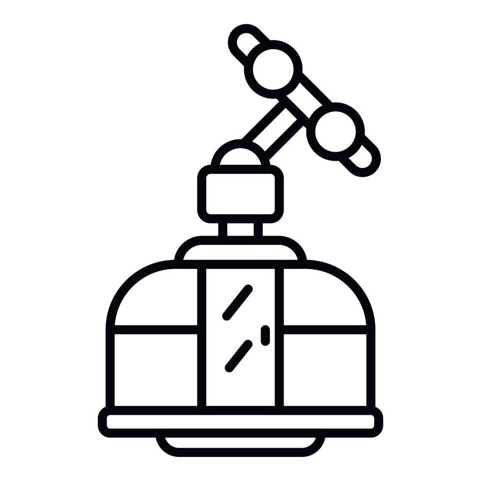 Tram cabin mountain icon, outline style vector