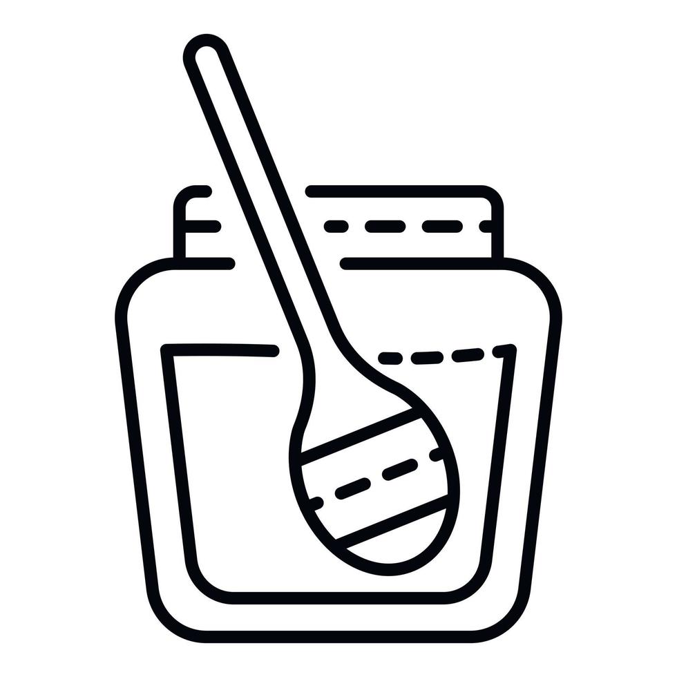 Honey jar icon, outline style vector