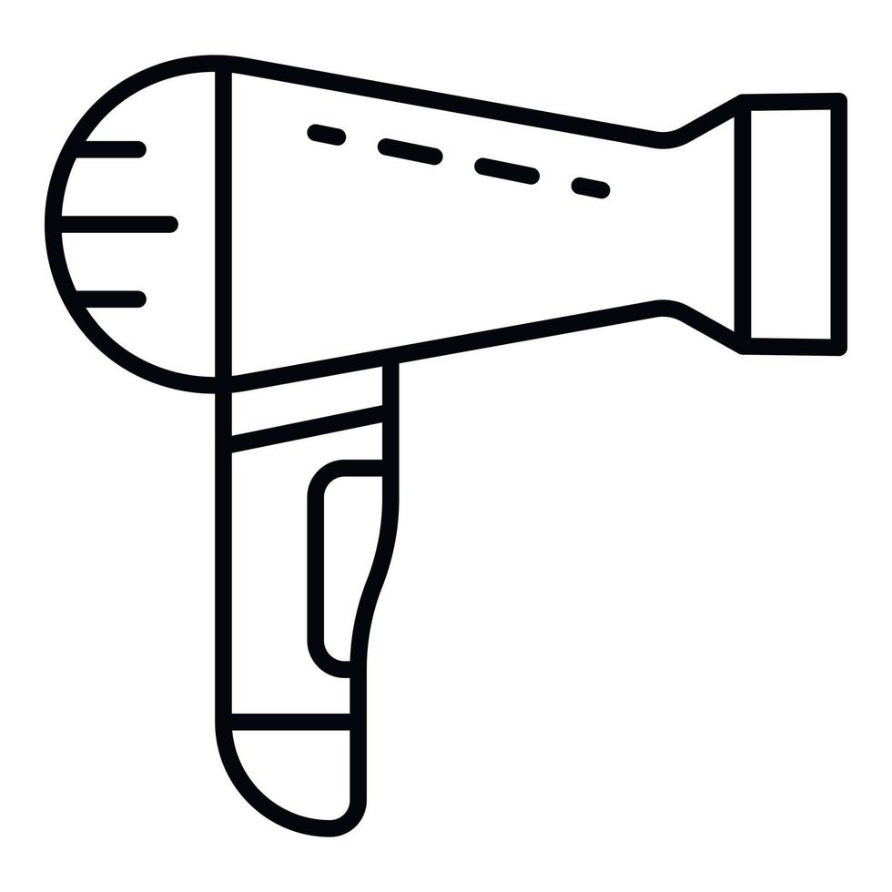 Home hair dryer icon, outline style vector