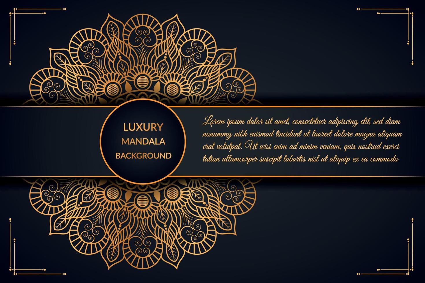 Luxury ornamental mandala background design with golden mandala Free Vector file