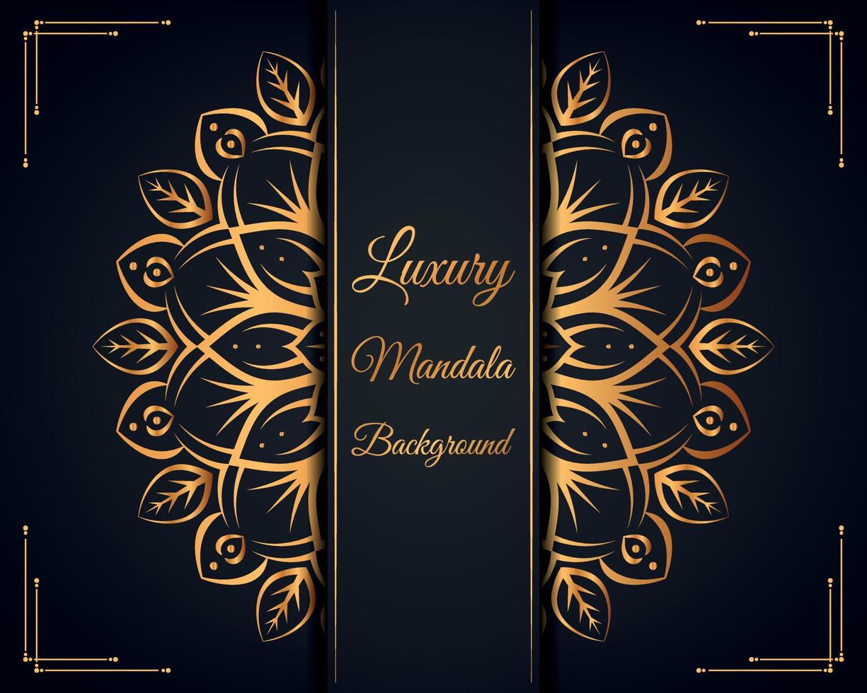 Luxury ornamental mandala background design with golden mandala Free Vector