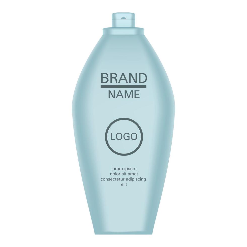Shampoo icon, realistic style vector