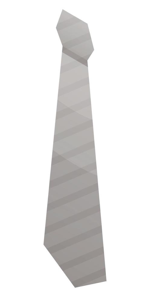 icono de corbata gris, estilo isométrico vector