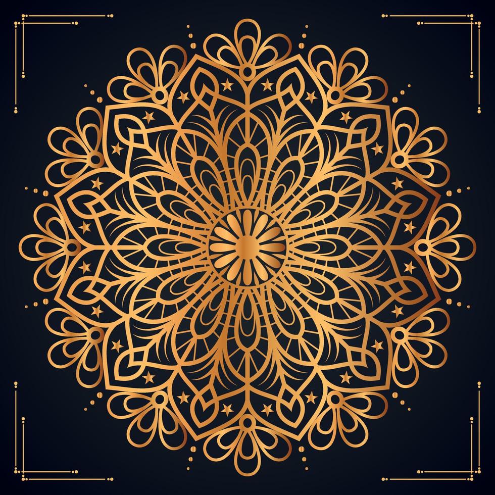 diseño de fondo de mandala ornamental de lujo con archivo de vector libre de mandala dorado