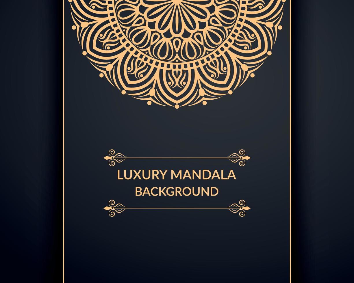 Luxury ornamental mandala background design with golden mandala Free Vector file