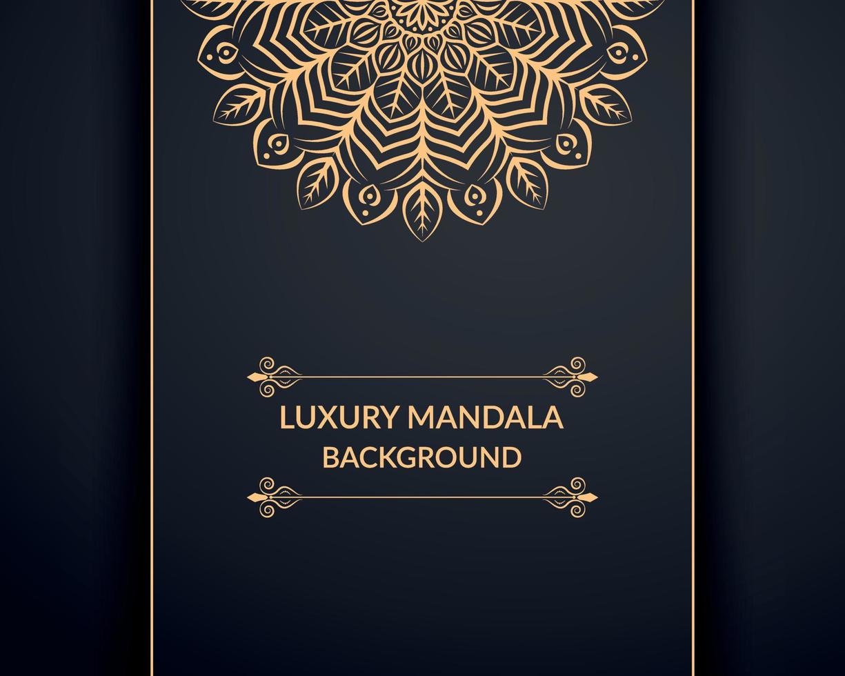 Luxury ornamental mandala background design with golden mandala Free Vector